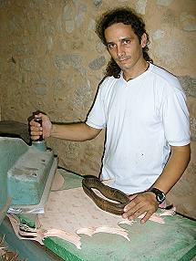 Ausstanzen der Brandsohlen