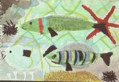 Malerei, Fische gehen ins Netz