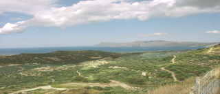 Blick von Polirinia aufs Meer